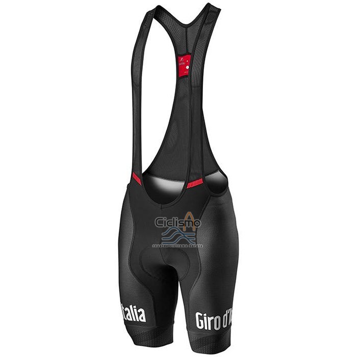 Giro d'Italia Ropa Ciclismo Culotte Corto 2020 Hombre Mangas Cortas Negro Blanco